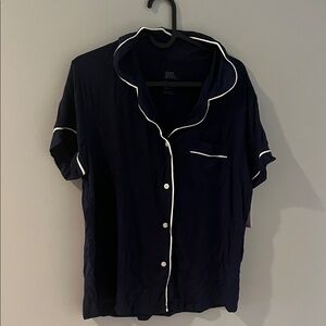 Stars Above Navy sleep shirt with buttons